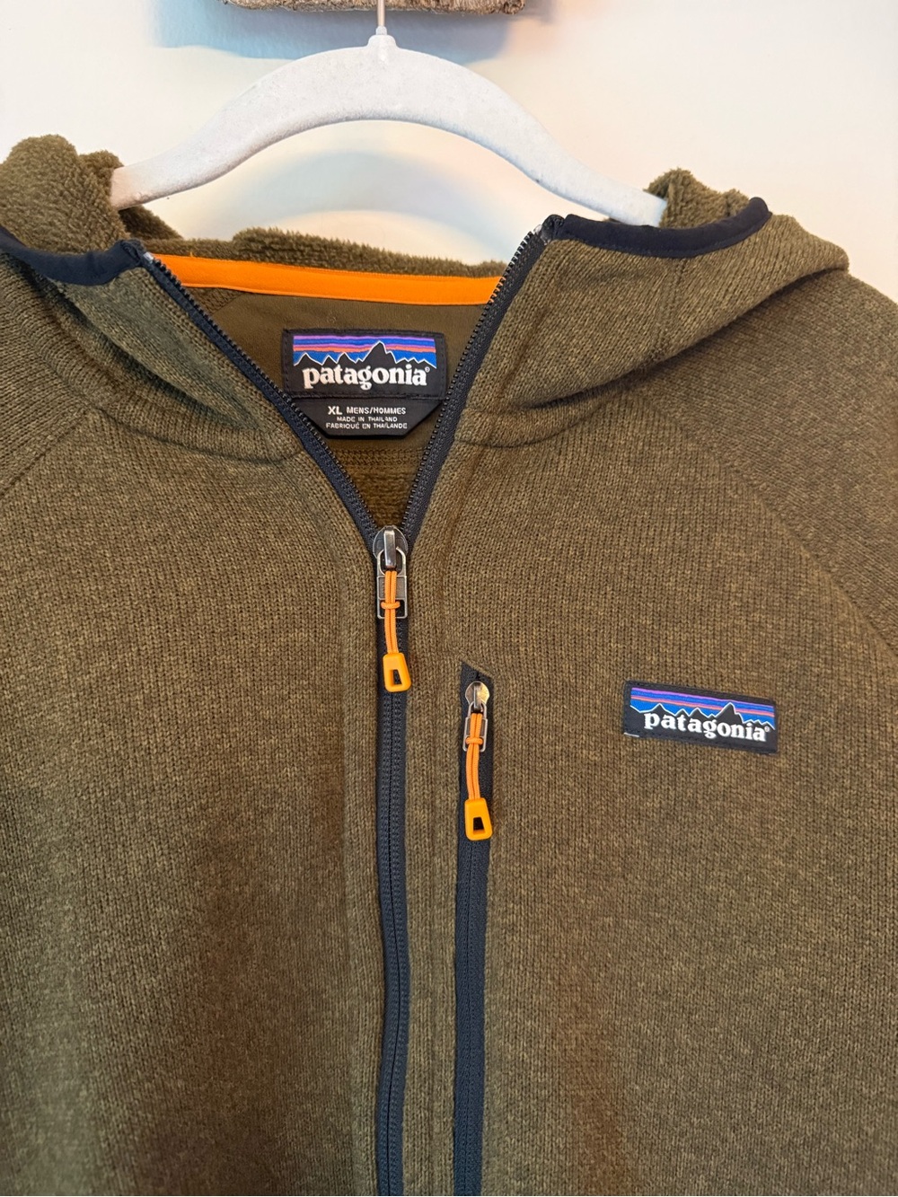Patagonia Men’s Better Sweater Fleece Hoodie Olive Green Full Zip Jacket XL - Picture 3 of 8